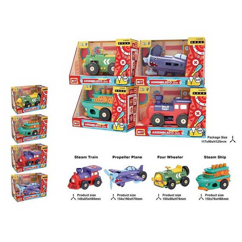 Транспорт B 2407 (120) 4 види, розбирається на деталі, викрутка, в коробці, ВИДАЄТЬСЯ ТІЛЬКИ МІКС ВИДІВ Транспорт B 2407 (120) 4 види, розбирається на деталі, викрутка, в коробці, ВИДАЄТЬСЯ ТІЛЬКИ МІКС ВИДІВ