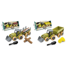 Транспорт-конструктор 8801 /8803 (72/2) 2 види, причеп, викрутка, в коробці