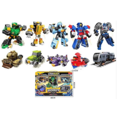 Трансформер 1226 (18) роботи трансформуються, 5 видів транспорту, рухомі частини, в коробці