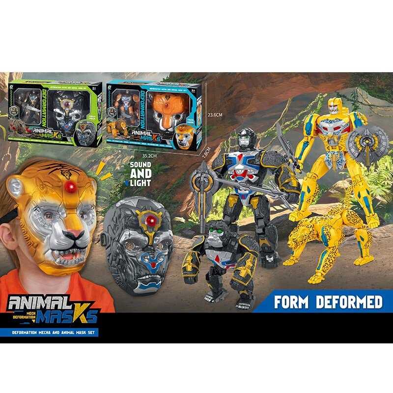 Трансформер 168-29 (36/2) 2 види, маска на резинці, підсвічування, звукові ефекти, шарнірні кінцівки, зброя, в коробці