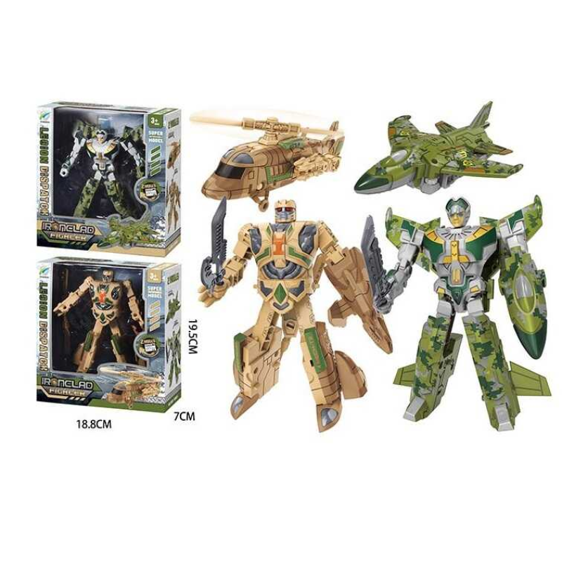 Трансформер 168-52 (72/2) 2 види, висота 14 см, зброя, військовий літак, в коробці