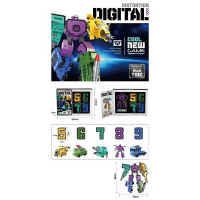 Трансформер 188-2 (24) 5 роботів, цифри, в коробці