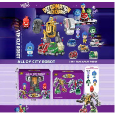 Трансформер 1986-223 (48) 5 машинок, металопластик, інерційні механізми, гумові шини, рухливі елементи, фігурки героїв, в коробці