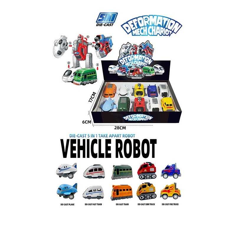 Трансформер A 6015-01 / 05 (24/2) ЦІНА ЗА 10 ШТУК В БЛОЦІ, металопластиковий корпус, інерція, гумові шини, в коробці