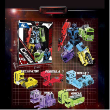 Трансформер K 8 G 339-8 (24) 5 трансформерів, спецтехніка, цифри, в коробці