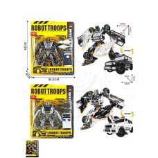 Трансформер MF 8801-1 (48/2) 2 види, висота робота 22см, поліцейська машина, зброя, гумові колеса, на листі