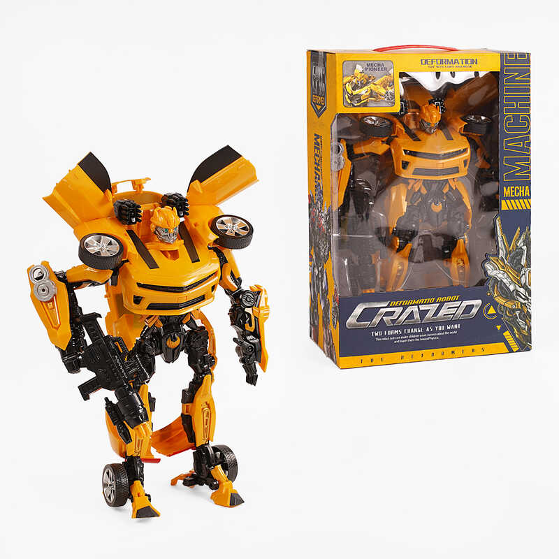 Трансформер W 8826 A (12) рухливі елементи, зброя, в коробці