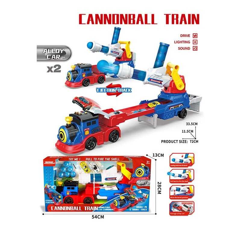 Трейлер JP 588-33 A (12) трек, 2 моделі машин, гармата, пусковий механізм, кулі, підсвічування, звуки, рухомі елементи, в коробці