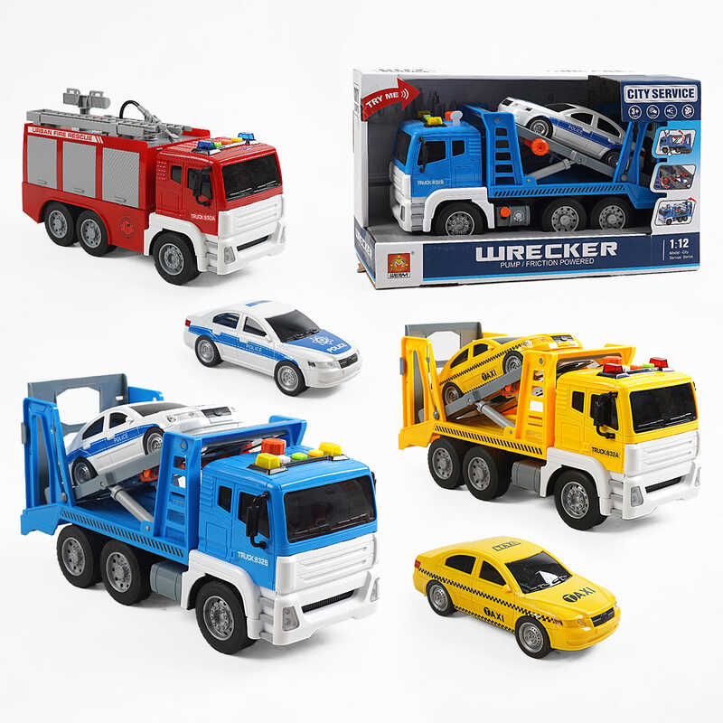 Трейлер WY 832 А / WY 832 В / WY 832 С (18) 3 види, світло, звук, в коробці, ВИДАЄТЬСЯ ТІЛЬКИ МІКС ВИДІВ