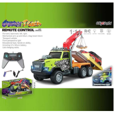 Трейлер на радіокеруванні YJ 141-1 (24)  “Евакуатор”, масштаб: 1:14, акумулятор 3.7 V, пульт, USB - кабель, підсвічування, машинка, рухомі елементи, в коробці