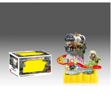 Трек 0912-2 (96/2) “Динозаври”, підіймач на батарейках, музика, підсвітка, 3 фігурки, автоматичний підіймач, в коробці