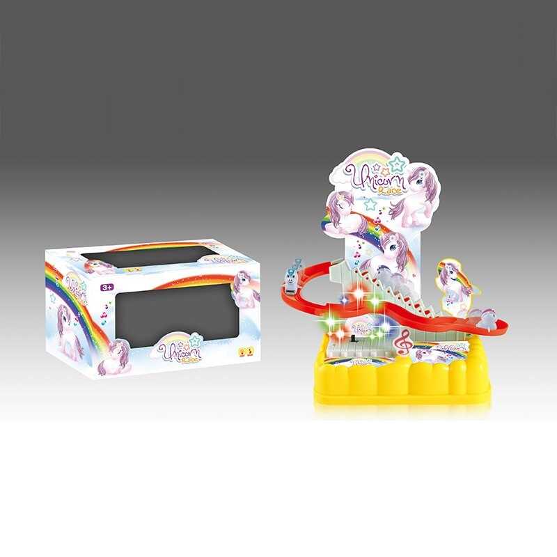 Трек 0912-7 (96/2) “Єдинороги”, підіймач на батарейках, музика, підсвітка, 3 фігурки, автоматичний підіймач, в коробці Трек 0912-7 (96/2) “Єдинороги”, підіймач на батарейках, музика, підсвітка, 3 фігурки, автоматичний підіймач, в коробці