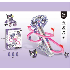 Трек 3319 (96) підсвічування, мелодія, 3 машинки, наліпки, в коробці