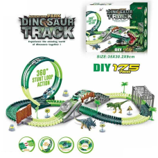 Трек 357 (18/2) світло, дино майданчик, 175 елементів, довжина треку 357 см, аксесуари, в коробці