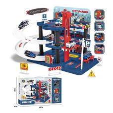 Трек 652 J39 (16/2) дворівневий, масштаб - 1:64, механічний ліфт, спіральні траси, 2 металопластикові машинки, аксесуари, наліпки, в коробці