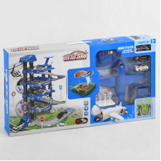 Трек 660 А-300 (10/2) 5 поверхів, 2 машинки, 1 машинка змінює колір, літак, автоматичний підіймач, світло, звук, аксесуари, в коробці