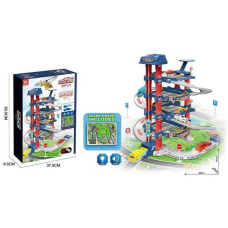 Трек 660 А-331 (16/2) 5 поверхів, 2 машинки, вертоліт, автоматичний підйомник, світло, звук, аксесуари, в коробці