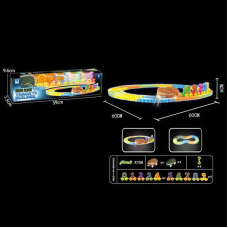 Трек 777-140 (60/2) підсвітка, автоматичний принцип роботи, машинка на батарейках, довжина 60 см, в коробці