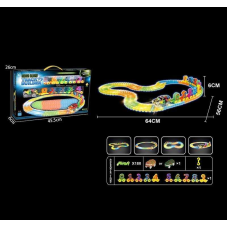 Трек 777-141 (36/2) підсвітка, автоматичний принцип роботи машинки, машинка на батарейках, довжина 64 см, в коробці
