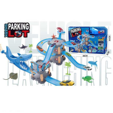 Трек 8864 (24/2) 3 рівні, 6 металопластикових машинок, механічний запускач, фігурки тварин, в коробці