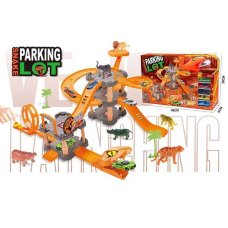 Трек 8865 (24/2) 3 рівні, 6 металопластикових машинок, механічний запускач, фігурки тварин, в коробці