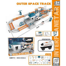 Трек FYS-TK 19 (36) “Космічна станція”, 63 деталі, машинка на батарейках, фігурка астронавта, в коробці