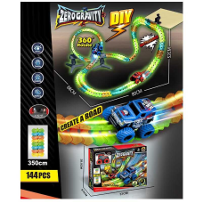 Трек GD 281 A (24) акумулятор 3.7 V, USB кабель, автоматичний принцип роботи, 2 корпуси машинки, 144 елементи, підсвічування, в коробці