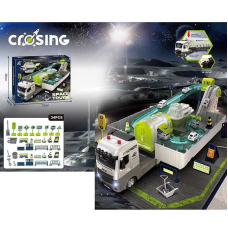 Трек JD 605 D (12/2) звуки, підсвічування, інерційний механізм, гумові шини, 6 машинок, в коробці