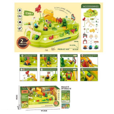 Трек JP 588-1 (9) “Дино парк”, 3 машинки, механічний принцип керування, в коробці