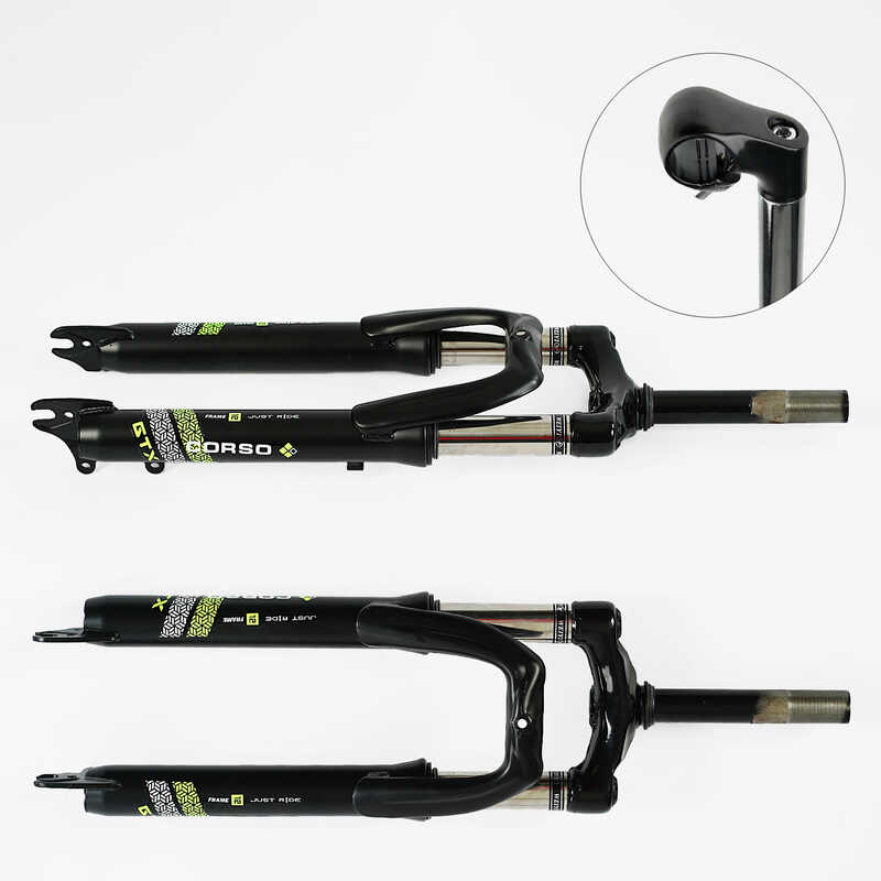 Вилка велосипедна амортизаційна 24““ SK-24331 (1) (10) матеріал сталь, 38мм, під регульваний винос керма, без перемикача