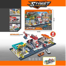 Трек MH 189 (12) 3 в 1,  70х34х19,5 см, 88 елементів, 6 металопластикових машинок, в коробці