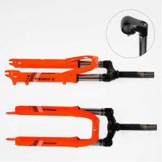 Вилка велосипедна амортизаційна 24““ SK-24520 (1) (10) матеріал сталь, 38мм, під регульваний винос керма, без перемикача