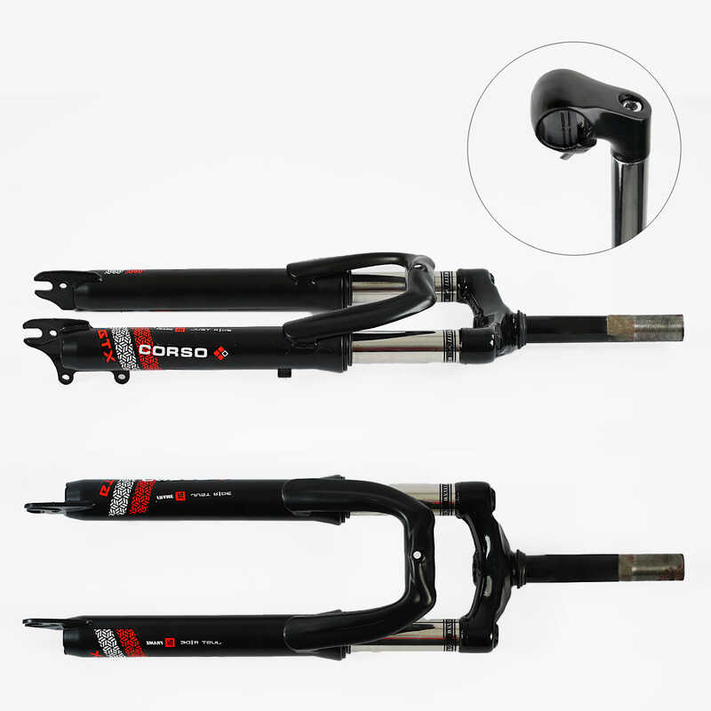 Вилка велосипедна амортизаційна 24““ SK-24619 (1) (10) матеріал сталь, 38мм, під регульваний винос керма, без перемикача