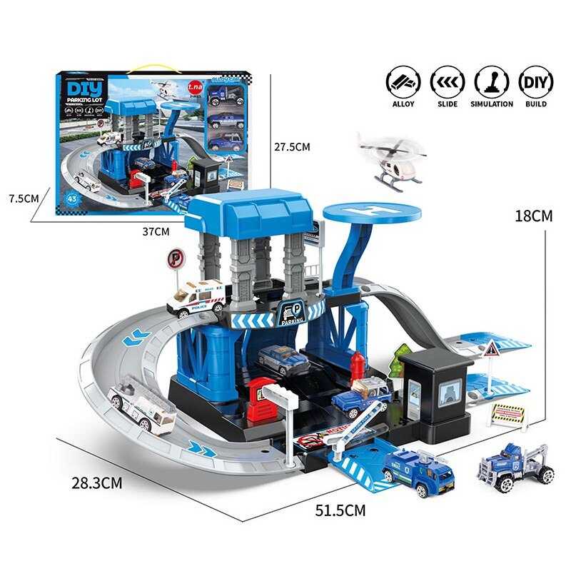 Трек TN 1288 A Штрихкод= 60059 (24/2) металопластикові машинки, наліпки, в коробці