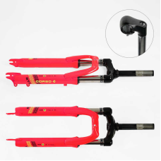 Вилка велосипедна амортизаційна 24““ SK-24797 (1) (10) матеріал сталь, 38мм, під регульваний винос керма, без перемикача