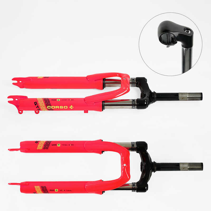 Вилка велосипедна амортизаційна 24““ SK-24797 (1) (10) матеріал сталь, 38мм, під регульваний винос керма, без перемикача