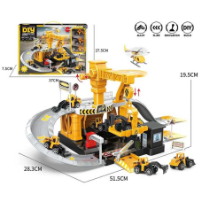 Трек TN 1288 B Штрих=60066 (24/2) 40 елементів, довжина 52см, механічний підйомник, 3 металопластикові машинки, вертоліт, в коробці