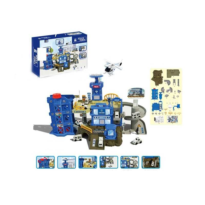 Трек ZX 065 A (16) “Поліцейський відділок”, звук, підсвічування, 3 машинки, механічний підйомник, в коробці Трек ZX 065 A (16) “Поліцейський відділок”, звук, підсвічування, 3 машинки, механічний підйомник, в коробці