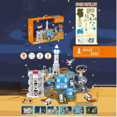 Трек ZX 066 A (16) “Космічна станція“, трек, світло, ОЗВУЧУВАННЯ АНГЛІЙСЬКОЮ МОВОЮ, ракета, 4 модельки транспорту, 2 механічні ліфти, в коробці