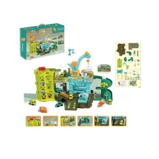 Трек ZX 663 A (16) “Будівельний майданчик”, механічний підйомник,  кран, 4 машинки, 2 ігрові фігурки, в коробці