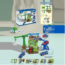 Трек ZX 862 A (24) 4 машинки, механічний кран, маніпулятор, кульки, в коробці