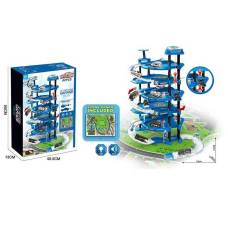 Трек-парковка 660 A-324 (10/2) “Поліція”, масштаб - 1:64, автоматичний підіймач, підсвічування, звукові ефекти, металопластикові машинки,  наліпки, мапа, в коробці