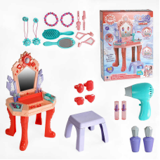 Трюмо 661-133 (6) світло, звук, фен на батарейках, стільчик, аксесуари, в коробці