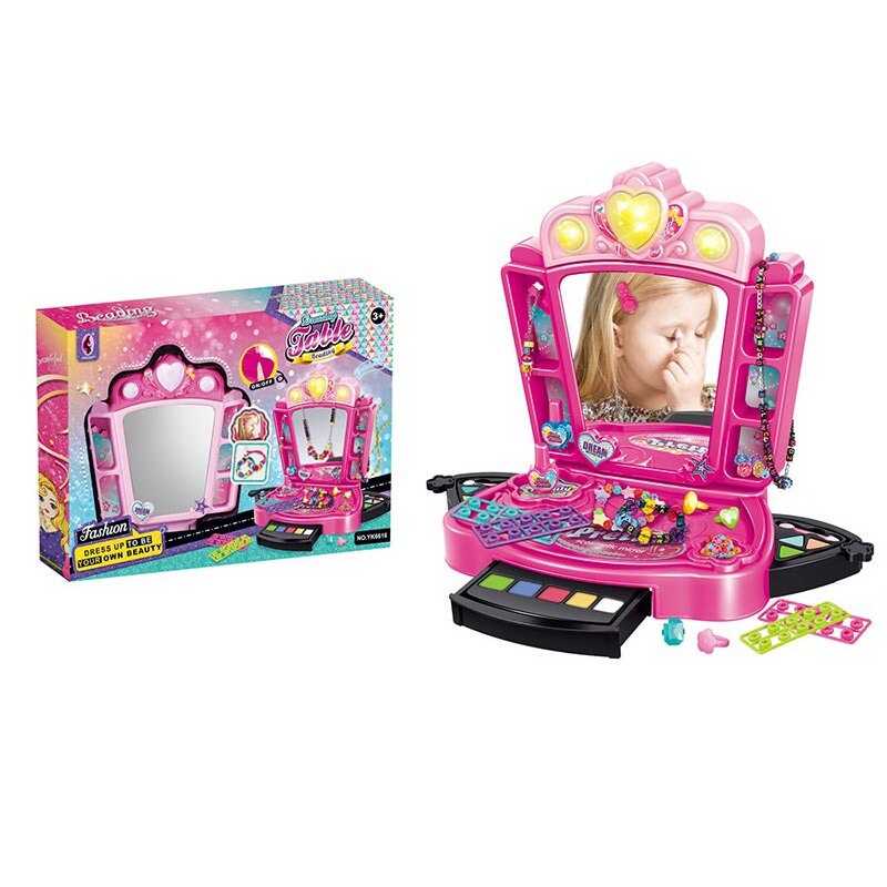 Трюмо YK 6616 (12) на батарейках, музика, підсвітка, набір для створення прикрас, в коробці