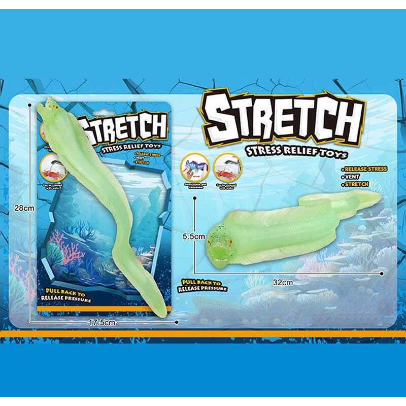 Тягучка 5050-41 (144/2) ЦІНА ЗА 1 ШТУКУ, “Морський вугор”, пінопластові кульки, світиться у темряві, на листі