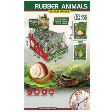 Тягучка 6001 A (18/2) ЦІНА ЗА 12 ШТУК В БЛОЦІ, равлик, жабка, пластиковий панцир, в коробці