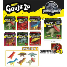 Тягучка C 51249 (120) 4 види, пакування рос. мовою, динозаври, наповнювач орбізи,  у коробці