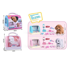 Улюбленець 810-103 (72/2) 2 види, “Собачка”, ходить, звуки, переноска, аксесуари, люстерко, повідець, на батарейках, у боксі
