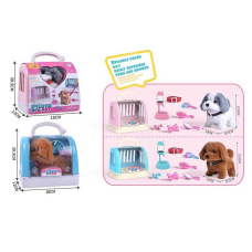 Улюбленець 810-104 (72/2) 2 види, “Собачка”, ходить, звуки, переноска, аксесуари, люстерко, повідець, на батарейках, у боксі