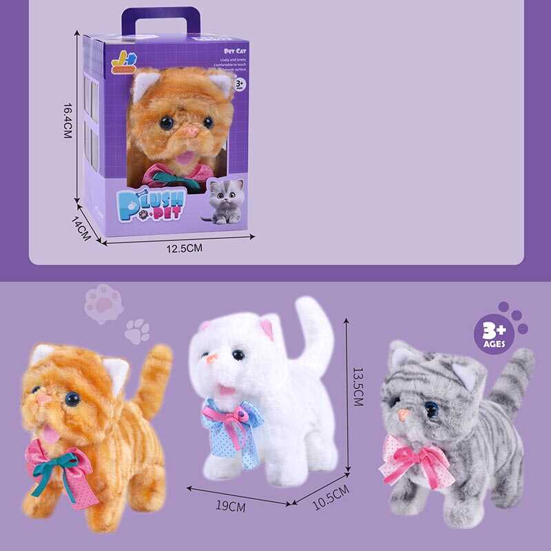 Улюбленець 810-12 (108/2) 3 види, “Кошеня“, ходить, звуки, в коробці, ВИДАЄТЬСЯ МІКС ВИДІВ